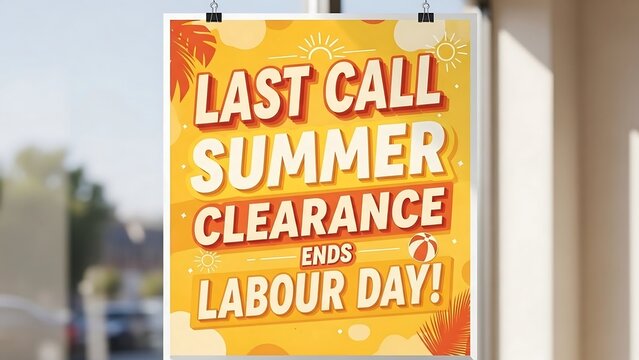 Summer clearance sale ends labour day. - Powered by Adobe