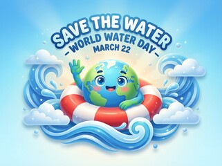 World Water Day Illustration Save Water Concept Art
