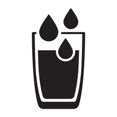 Glass with Water Drops Icon