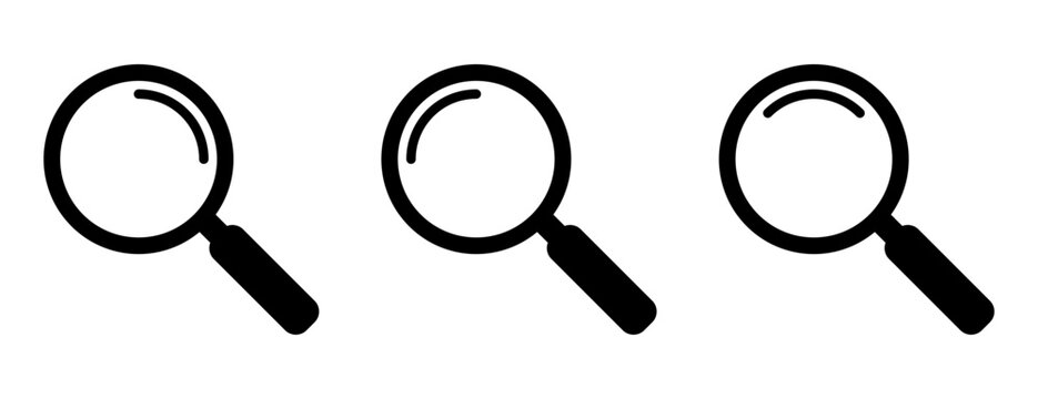Magnifying Glass Icon Set.  Search Icons.
