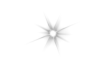 Bright white starburst on plain background isolated on transparent background