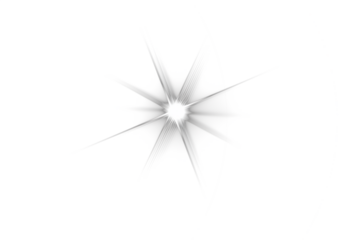 Bright white starburst on plain background isolated on transparent background