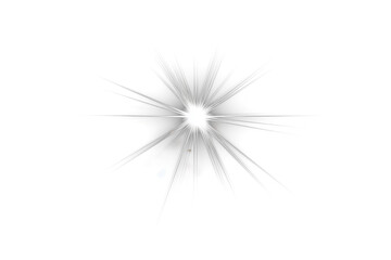 Bright white starburst on plain background isolated on transparent background