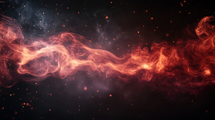 Abstract red fire smoke background space nebula galaxy cosmic explosion wallpaper illustration design art