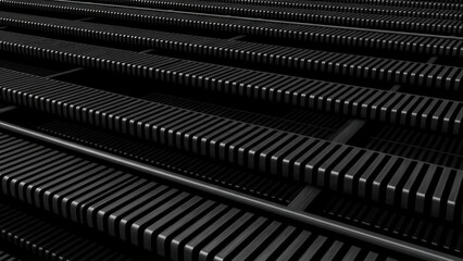 Abstract Dark Industrial Metal Grid Pattern Background.