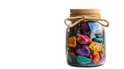 Colorful daily blessings in gratitude jar positive notes thankfulness mindfulness happiness motivation decor isolated on white background