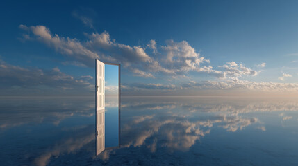 Open door symbol new beginning