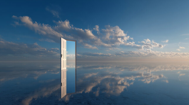 Open door symbol new beginning