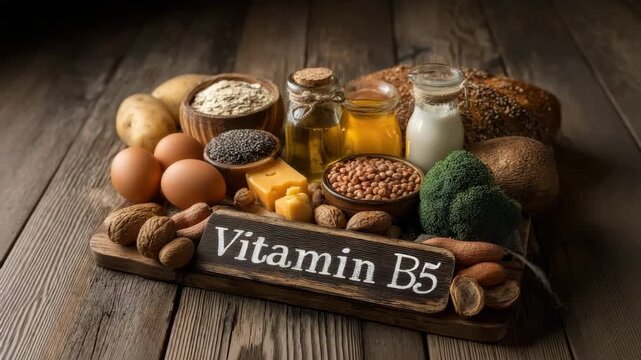Vitamin B5 (Pantothenic Acid) Rich Foods: Eggs, Broccoli, Potatoes, Whole Grains, Nuts, Legumes, and Juice
