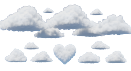 White Clouds Forming Heart Shape In Sky