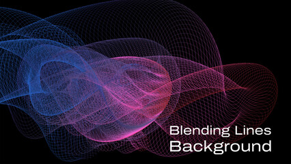 multi-color Blending Lines Pattern on Background