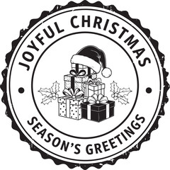 Joyful christmas season's greetings