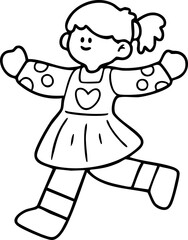 Valentine's Day cartoon illustration for children.