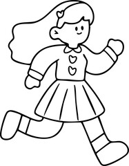 Cute hand-drawn cartoon Easter eggs illustration.