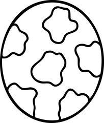 Cute hand-drawn cartoon Easter eggs illustration.