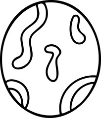 Cute hand-drawn cartoon Easter eggs illustration.