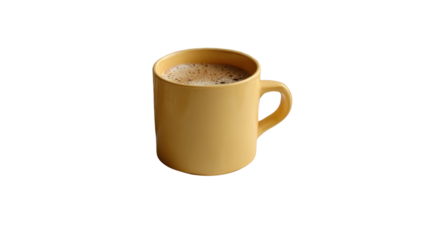 Warm Cup of Coffee: A steaming cup of coffee in a simple ceramic mug, embodies warmth, comfort and a moment of tranquility. perfect start to day.
