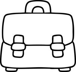 Hand-drawn cartoon school bag illustration for children going back to school.