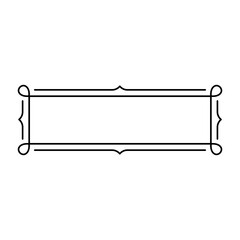 Ornate rectangle frame border line