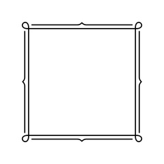 Square ornate decorative frame border line