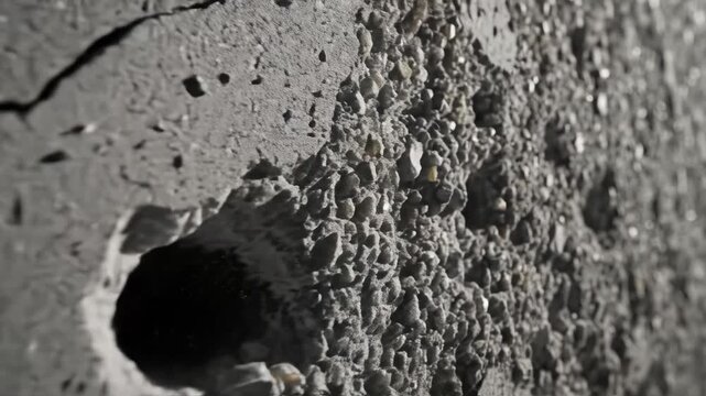 Closeup of textured concrete wall