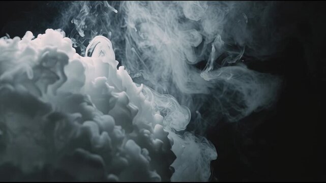 Action of Swirling Smoke, Subject Cloud, Location Studio, Content Type Photo, Environment Dark, Viewpoint Direct, Concept Abstract