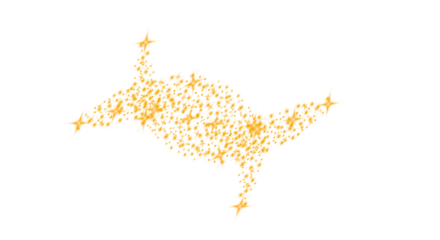 Golden Star Dust Swirl Overlay Isolated Vector Graphic