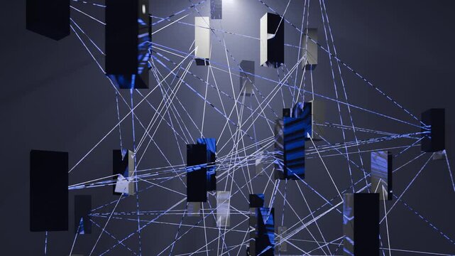 抽象的なネットワークサーバーの４Kループアニメーション：4K loop animation of abstract network server