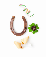 Good luck symbols isolated on white background