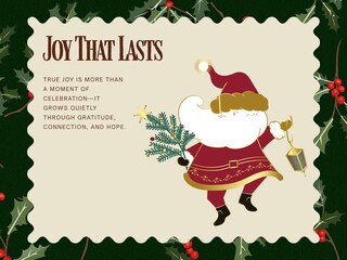 Green and Beige Classic Traditional Christmas Carol Service Presentation - 4