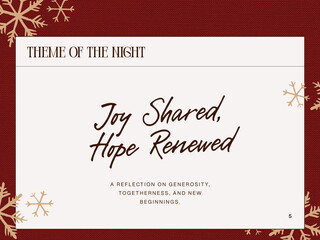 Red Cream and Brown Classic Traditional Christmas Carol Service Presentation - 5