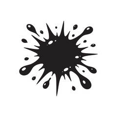Black Ink Blot Splash Vector Black And White Splatter Stain Isolated On White Background Abstract Blots And Streaks Design Element
