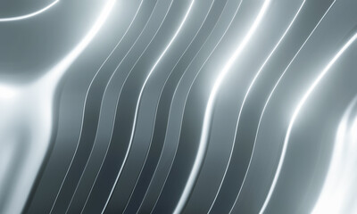 Abstract curvy metallic background. Metal texture