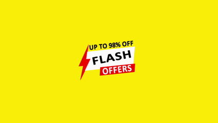 Flash Offers Up to 98 Percent Off on Yellow Background