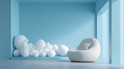 Interior Design and Home Decor: Used for promoting furniture showcasing minimalist room aesthetics, or visualizing interior design concepts.