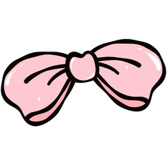 Cute Pink Bow Clipart for Valentine&rsquo;s Day Decoration