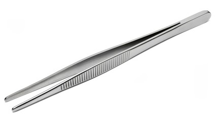 precision stainless steel tweezers with textured grip enhanced control isolated on white background