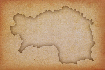 Map of Styria on grunge paper