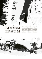 Brush paint Vector Background Templates Set.  Hand Drawn Artistic Covers Design. Good for Cover, Invitation, Banner, Placard, Brochure, Poster, Card, Flyer and other.