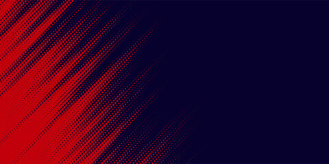Halftone dots red and blue color pattern gradient grunge texture background