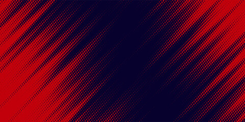 Halftone dots red and blue color pattern gradient grunge texture background