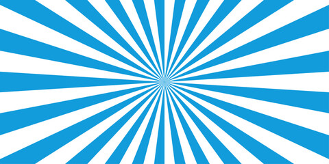 Fototapeta premium sunburst pattern blue and white background design. Vintage sunrays illustration swirl line. sun beam vector banner design pop art comic burst gradient concept pattern.