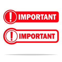 Important notice label sign icon transparent vector isolated