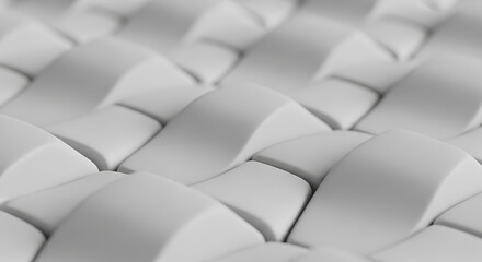 Abstract White 3D Wave Pattern Texture Background