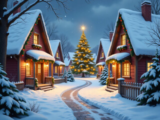 Fototapeta premium christmas greeting card