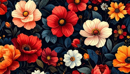 Beautiful floral background, abstract illustration