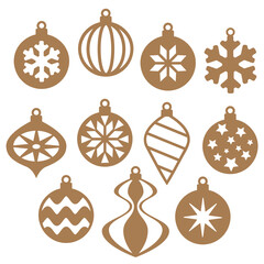 Christmas ornament  vector cartoon illustration