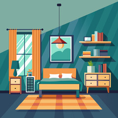 Modern Bedroom Interior with Simple Decor