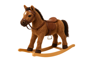 Adorable Children’s Rocker Horse for Playtime Fun Isolated on a Transparent Background