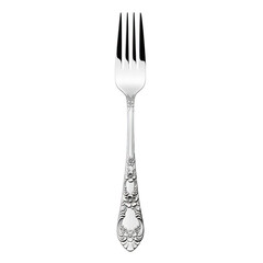 Ornate silver fork with background removal